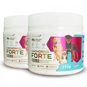 2 Potes Suplemento Cachorro Forte Gold 250g Cada