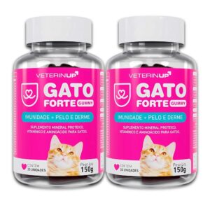Suplemento Gato Forte Gummy 2 Potes 30 Gomas Cada