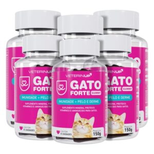 Suplemento Gato Forte Gummy 6 Potes 30 Gomas Cada