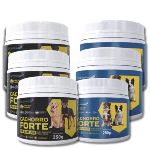 Suplemento Cachorro Forte 3 Premium + 3 Pelo E Derme 250g Cada